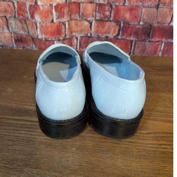 Nine West Light Blue Patent Loafers Size 8.5 - Picture 6 of 7